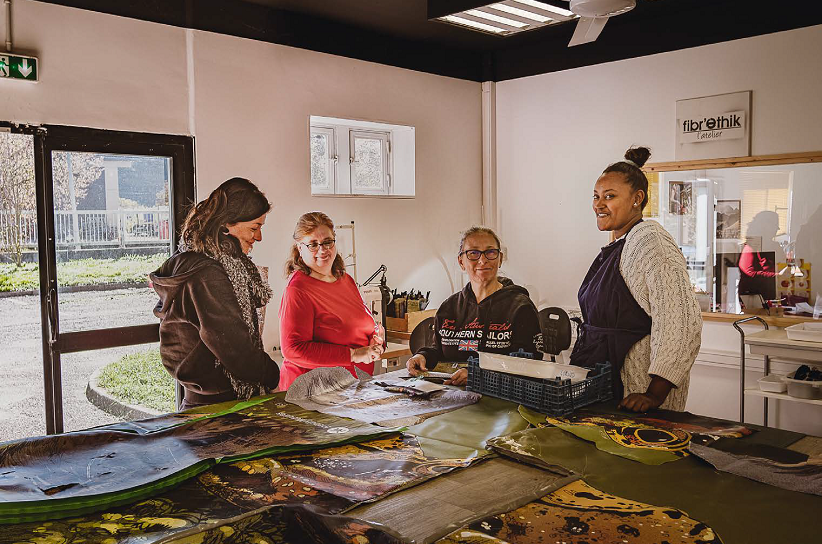 Equipe de l'atelier textile