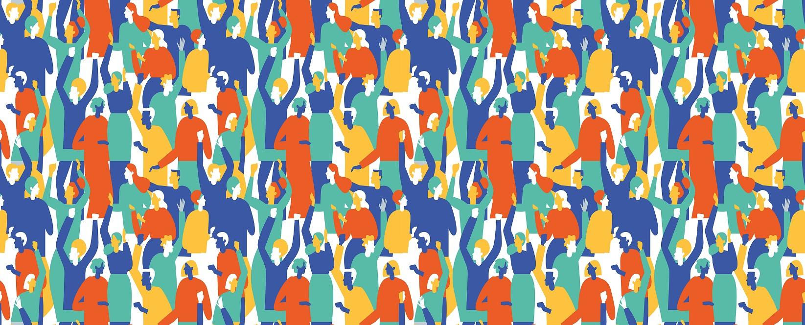Visuel graphique avec des personnages
